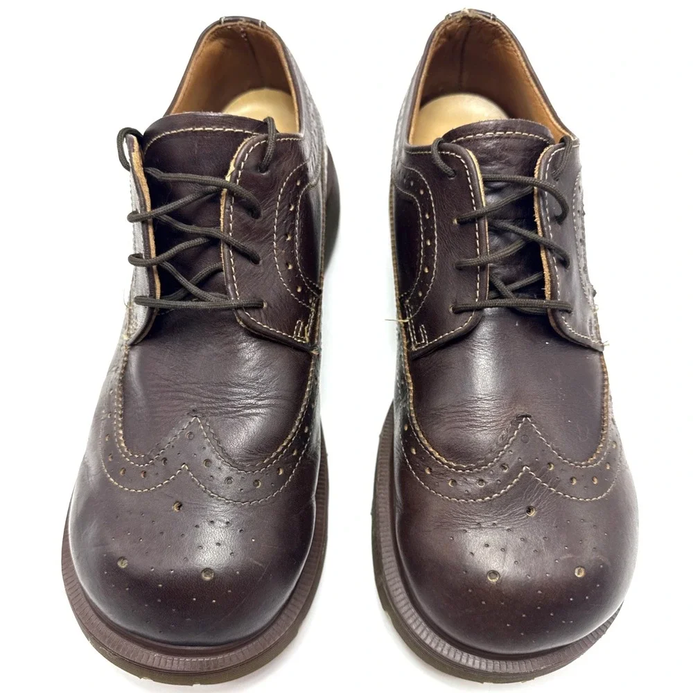 Dr. Martens Brogues Made In England Mens 7 Womens 8.5 Wingtip Chunky Platform